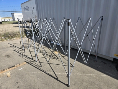 Foldable Metal Structure w/ Carry Bag on Wheels (Sold As Is)