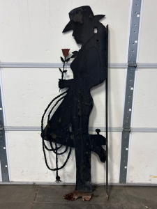 Metal Cowgirl Decor