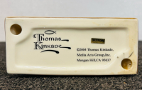 Collectible Thomas Kinkade Clock and Paintings Of Radiant Light Book Plus Beautiful Gold Toned Bejeweled Figurines - 3