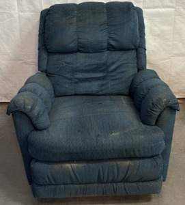 Blue Reclining Rocking Chair