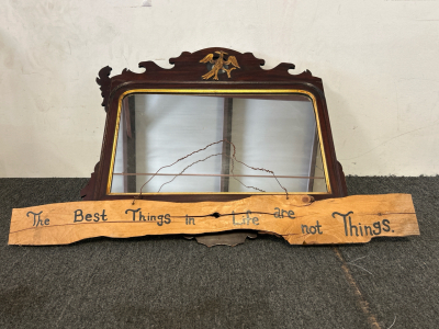 Decorative Mirror and Wall Hanging Sign