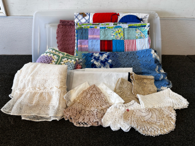 Vintage Knitted Quilts and Handmade Doilies