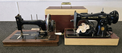 (2) Antique Sewing Machines - Singer & Vesta