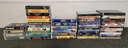(32) DVDs, (21) VHS Tapes