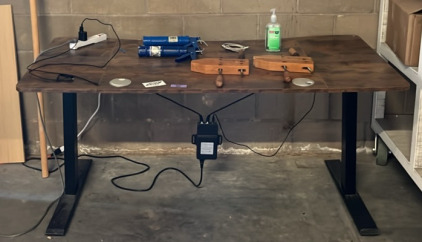 (2) Caulking Gun (2) Clamps (1) Wooden Top Computer Desk 63&rdquo;x30&rdquo;x27 1/2&rdquo; & Much More
