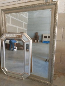 2) Mirrors Antique Style 36x46 and 31x23