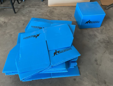 (18) Blue Kangroo Packout Boxes 16&rdquo;x16x 12 1/2&rdquo;
