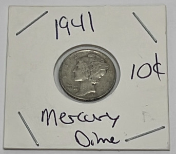 1941 Mercury Dime (Carded)
