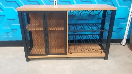 Wine Bar Cabinet and Rack