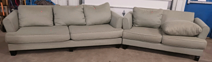 (2) Cassie Gel Upholstered Seating Pieces - (1) Loveseat 60"x36"x38"H (1) Sofa 78"x36"x38"H - Stoked Seafoam