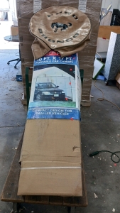 (2) Vehicle Accessories - (1) CoverPro 10'x17' Portable Car Canopy (1) Ford Bronco Spare Tire Cover