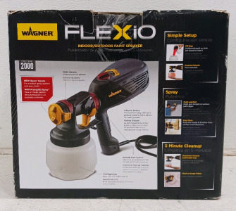 (1) Wagner Flexio 2000 Indoor/Outdoor Paint Sprayer w/ Manual & Original Box