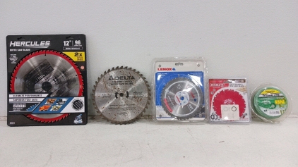 (5) Tool Accessories - (4) Saw Blades (1) Trimmer Line