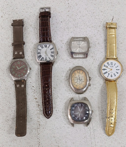 (6) Quartz Wristwatches - Stainless Steel & Japan Movt