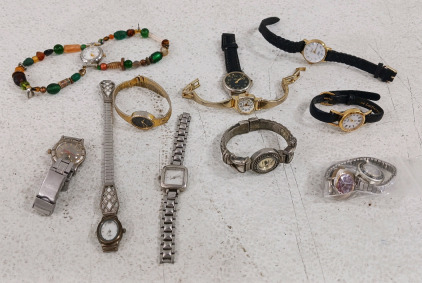 (12) Assorted Women's Wristwatches - Mixed Styles & Bands