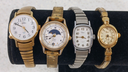 (4) Timex Quartz Wristwatches - Expansion Bands
