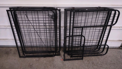 A Small Animal/Dog Pet Open Roof Cage-(7) Wall Panels & (1) Door/Wall Panel
