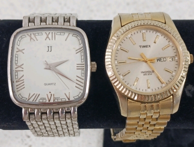 (2) Men's Quartz Wristwatches - Timex & JJ
