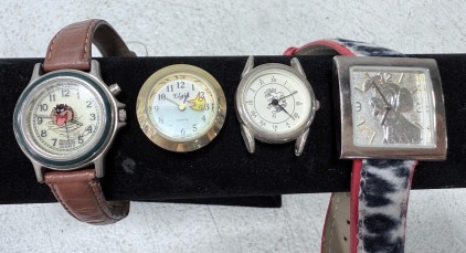 (2) Disney Watches And (2) Watch Faces With No Watch Band