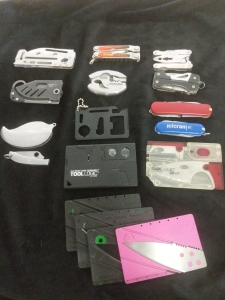 Knives! Card Knives, Mini Multi-tools, Pocket Knives. Spyderco, SOG, ToolLogic