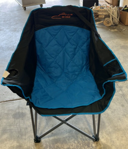 Blue & Black Fairwind Oversized Padded Camping Chair