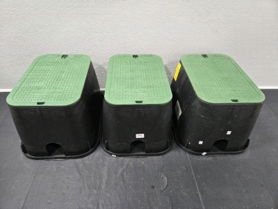 (3) *New* Irrigation Control Valve Cover Boxes w/ Lids 16&frac34;"L x 11&frac34;"W x 12&frac12;H
