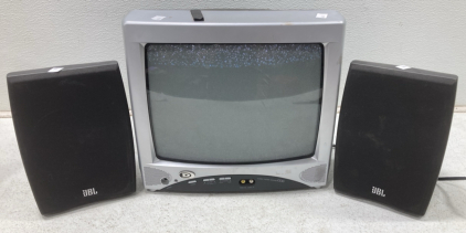 Vintage TV - (2) JBL Speakers (No Plugins) - Assorted Outlets & More!