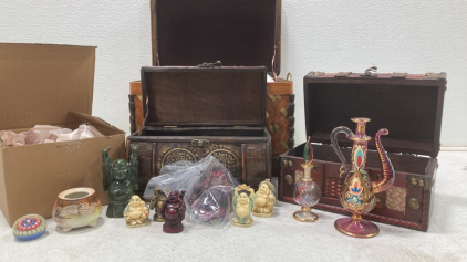 Vintage Glass Home Decor - Glass PaperWeights - Buddhist Decor - Vintage Glass Perfume Bottles & More!!!