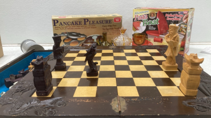 Antique Chess Set - Glass Home Decor & More!!!