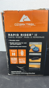 (1) Ozark Trail Rapid Rider 2 Passenger Tube w/ Portable Cooler