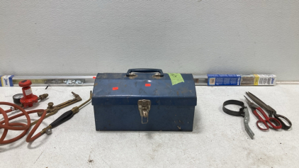 (1) Blue Tool Box - Welding Tools - Door Hardware & More!