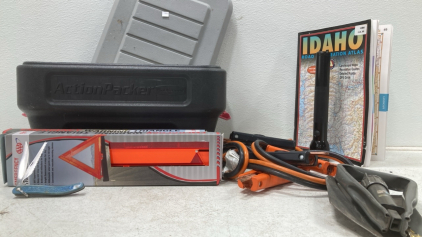RubberMaid Action Packer - Jumper Cables - Foldable Shovel - Vintage Folding Knife & More!!!