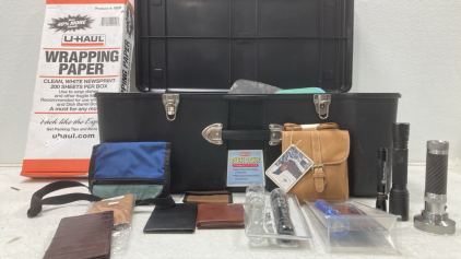 Contico Deluxe Locker - (5) Vintage Wallets - (2) Vintage Satchels - (5) Flashlights & More!!