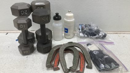 FreeWeight DumBells - Water Bottles - Horse Shoes & More!