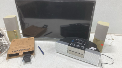 Samsung TV (No Power Cord) - Philips Docking Entertainment System DCM230 (Powers On) & More!