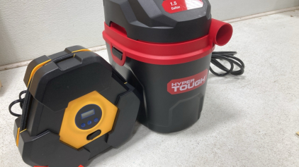 Hyper Tough Wet/Dry Vacuum - Portable Car Plug Air Compressor