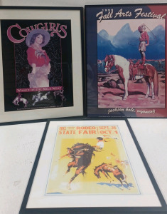 (1)Rodeo State Fair. (2) Cowgirls. (3) Fall Arts Festival.
