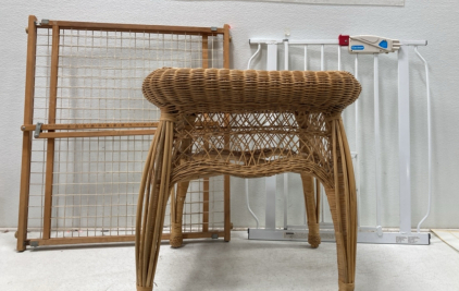 (2) Child Gates - (1) Wickor Table