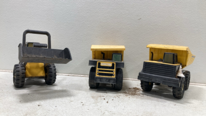 Vintage Tonka Toys - (1) Dozer - (2) Dump Trucks