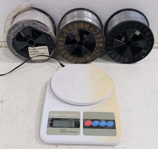 (4) Spools of Wire & Digital Kitchen Scale &ndash; Mixed Gauges