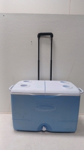 Rubbermaid Cooler w/ Extended Handles & Wheels