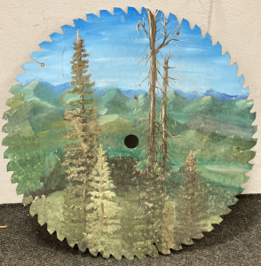 22&rdquo; Saw Blade Folk Art