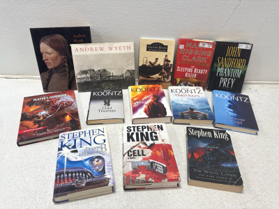 Assorted Books, Stephen King, Dean Koontz, John Sandford, Andrew Wyeth And More!