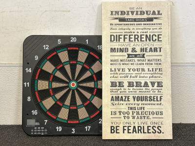 Digital Dartboard and Canvas Wall Decor
