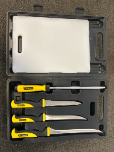 Stanley Max Edge Stainless Steel Knife and Cutting Board Set With Storage Case