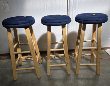 (3) Cushioned Stools