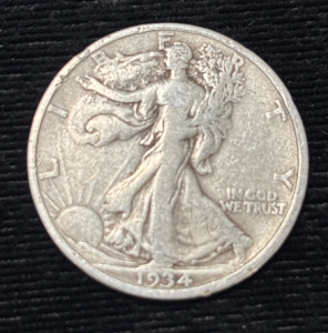 1934 Walking Liberty Half Dollar