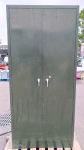 (1) Green Metal Storage Cabinet - 36"x18"x78"
