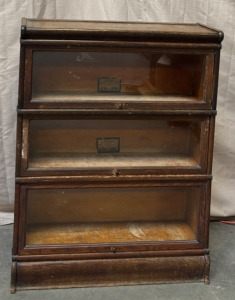 Antique Globe Wernicke Mahogany 3-Stack Display Case