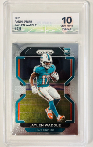 2021 Panini Prizm Jaylen Waddle #338 Graded Card (10 GEM Mint)